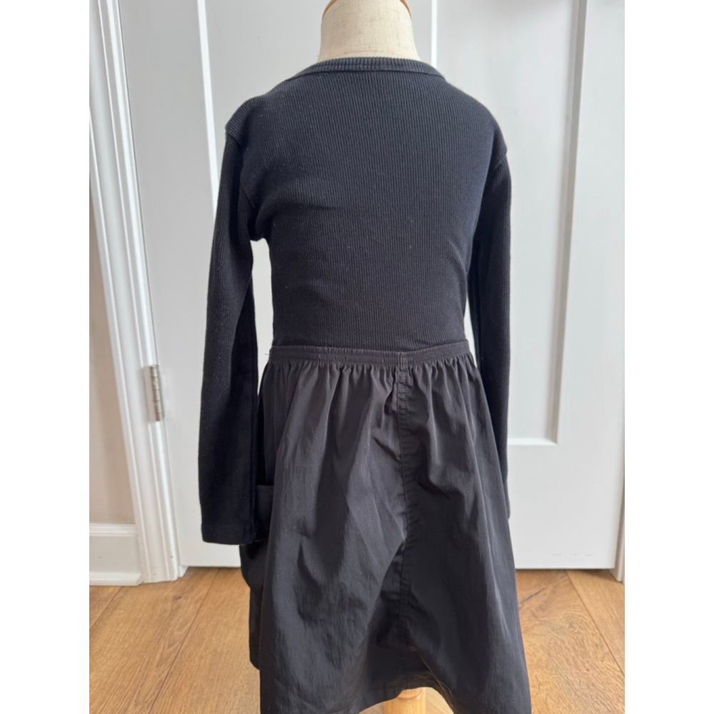 Girls ZARA Casual Dress Size 6 Black with Gold Iowa Hawkeyes Logo - Picture 3 of 6